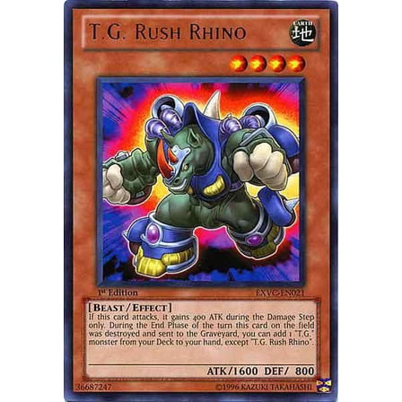 YuGiOh Extreme Victory Rare T.G. Rush Rhino EXVC-EN021