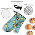 thumbnail image 5 of PUREYAH Oven Mitts And Pot Holders Sets, Kitchen Cartoon Bumble Bee Sunflower Oven Gloves Hot Pads Heat Resistant 4 Pieces, 5 of 6