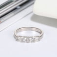 thumbnail image 3 of Anniversary Band Ring for Women Emerald CZ Sterling Silver Ginger Lyne Collection, 3 of 6