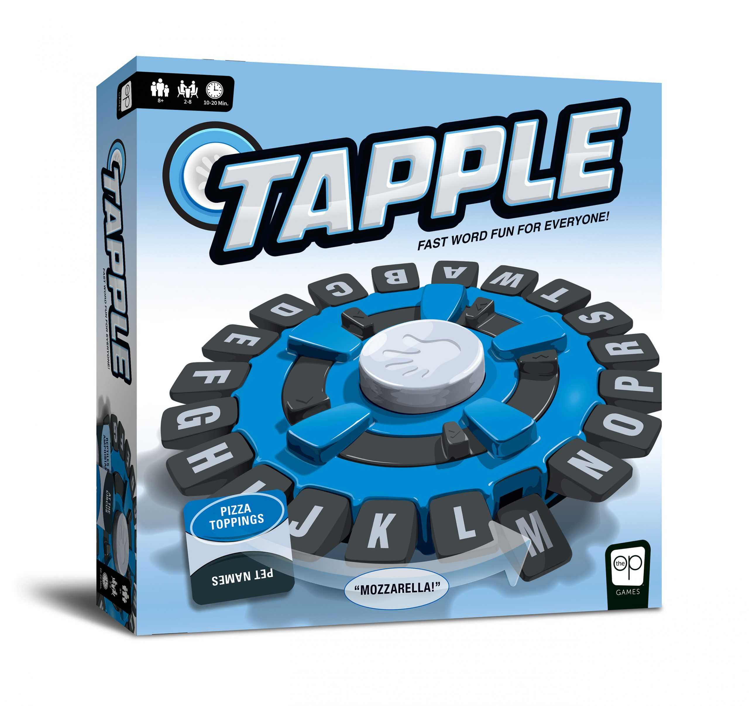 Tapple Word Game, Fast-Paced Family Board Game, Choose a Category & Race Against the Timer to be the Last Player, Learning Game Great for All Ages