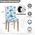 thumbnail image 6 of Xoenoiee Turtle Starfish Water Plants Print Dining Chair Covers Removable Washable Stretch Slipcovers with Elastic Band for Restaurant Kitchen Hotel Decor Supplies, 1 Pack, 6 of 7