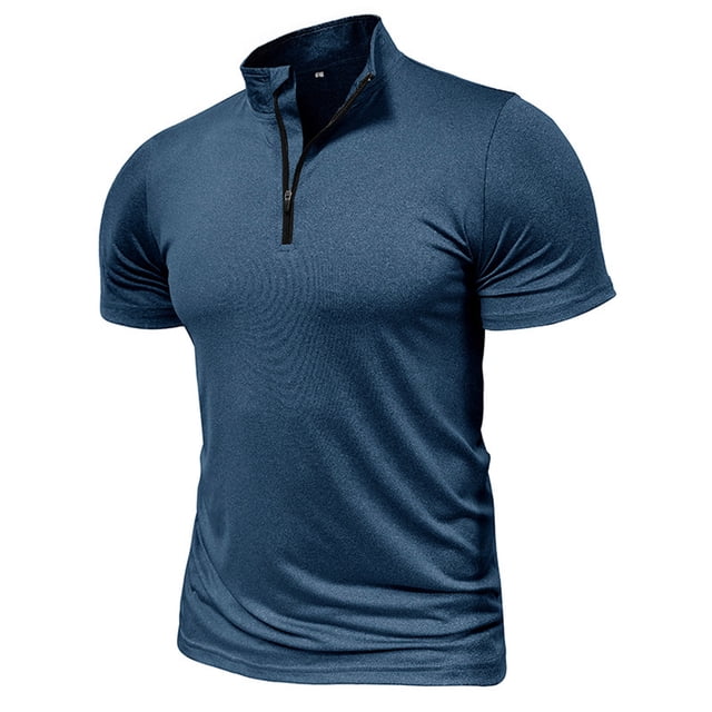 pstuiky Mangas cortas para hombre, Camiseta de verano para hombre, transpirable, cómoda, de color sólido, de secado rápido, de manga corta y cuello redondo camisas casuales para hombre l