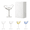 white, variant on Bird Bam Glasses Set of 5 â 5oz Bird Shaped Glass, Unique Glass for Champagne, Mixed Drinks, Party Wedding Decor