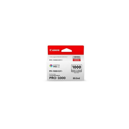 UPC: 0013803262247 | Canon PFI-1000 GY LUCIA PRO Gray Ink Tank (80ml)