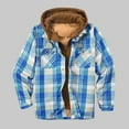 thumbnail image 2 of Flannel Jackets for Men Big and Tall,Men's Fashion Sherpa Quilted Lined Button Down Plaid Shirt Jackets Winter Warm Long Sleeve Hooded Coats Outerwear 2023, 2 of 6