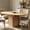 Oval Brown, variant on Shaiailed 63"-78.7" Black Oval Extendable Dining Table,Dining Room Table for 6 with Wooden Strip Base,Modern Dining Room Table for Family Living Room