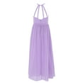 thumbnail image 2 of iEFiEL Girls Chiffon Scoop Neck Flower Girl Dress Wedding Bridesmaid Birthday Party Dress Lavender 14, 2 of 7
