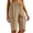 Khaki, variant on Besolor Womens Running Shorts High Waist Elastic Drawstring Lightweight Quick Dry Casual Athletic Workout Knee Length Shorts with Pocket