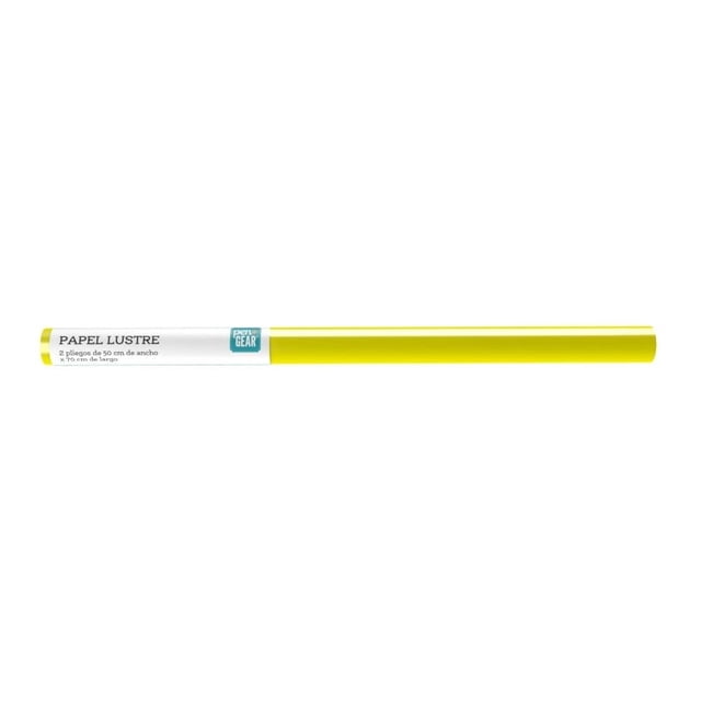 Papel Lustre Pen+Gear 50 x 70 cm c/u Amarillo 2 Piezas