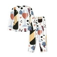 thumbnail image 2 of Disketp Pajamas Set Long Sleeve Sleepwear Womens Button Down Nightwear Pj Sets-Wine Bottles Glasses, 2 of 9