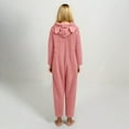 thumbnail image 3 of Diufon Girls Fleece Zip Up Jumpsuits Kids Hooded Rompers Fuzzy Cute Fall Winter Warm Zipper Sleepwear, 3 of 8