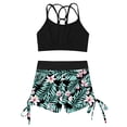 thumbnail image 3 of vastwit Girls Tankini Set 2 Piece Bathing Suit Beach Sports Swimsuit Athletic Swimwear Beachwear Black 8, 3 of 5
