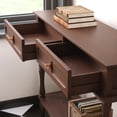 thumbnail image 3 of CBJCBJ Minimal Assembly Console Table, Entryway Table with 2 Drawers and Open Shelf, for Living Room, Brown, 3 of 8