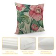 thumbnail image 4 of Shiartex Flowers Leaves Modern Rustic Decorative Couch Pillow Cases with Zipper Home Decor Pillow Covers 1PC 20x20in, 4 of 5
