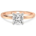 thumbnail image 4 of IGI Certified 4 Carat Princess Shape Lab Grown Diamond Engagement Ring | 14K Rose Gold |Lyla Hidden Accents SolitaireLab Diamond Ring | FG-VS1-VS2 Quality Friendly Diamonds, 4 of 6