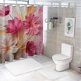 thumbnail image 7 of Orinice Shower curtain set, bathroom shower curtain set, flower banana leaf print, shower curtain 69x72, 7 of 7