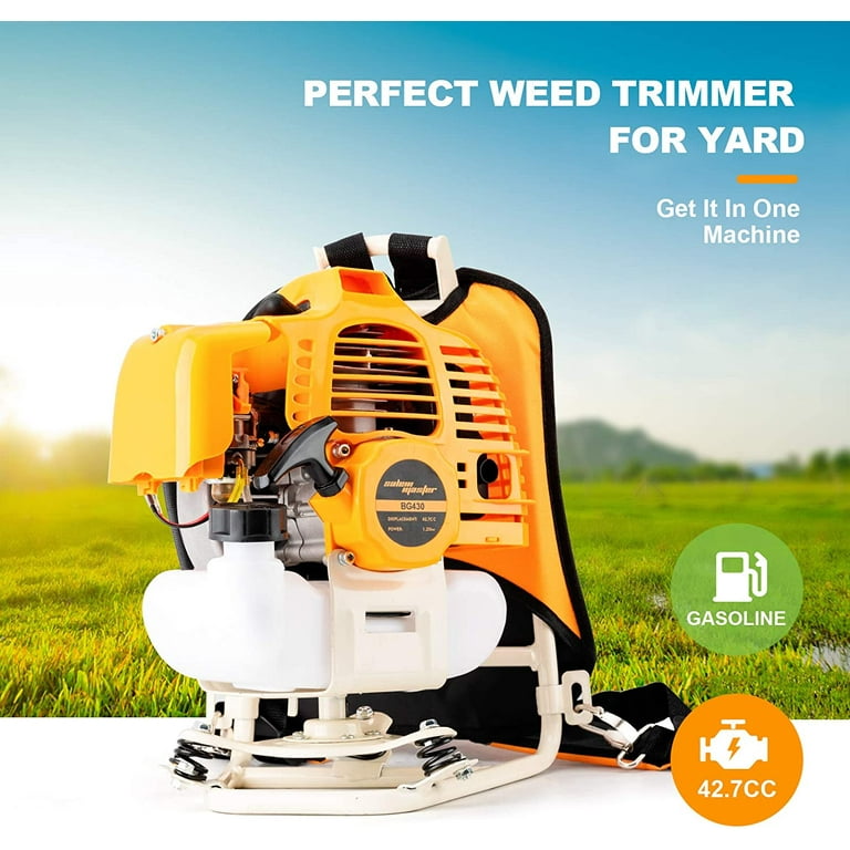 SALEM MASTER 42.7CC 2 Cycle Gas Powered Weed Eater Cordless Straight Shaft Backpack Trimmer