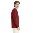 thumbnail image 2 of Hanes Long Sleeve Cotton T-Shirt Unisex Garment Dyed Tee Crewneck Cotton, 2 of 7
