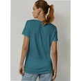 thumbnail image 2 of Womens Short Sleeve Basic Shirts Crewneck Tees Loose Fit Fashion Tops Casual Summer Clothes, 2 of 7
