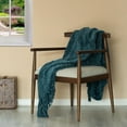 thumbnail image 3 of Decorative Throw Blanket  - 50x60in Soft Knit with Delightful Fringe Edges for a Sophisticated and Cozy Touch to Your, 3 of 9