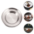 thumbnail image 3 of Assiette en Acier Inoxydable Assiette Ronde Assiette à Dessert Assiette de Service Alimentaire, 3 of 7