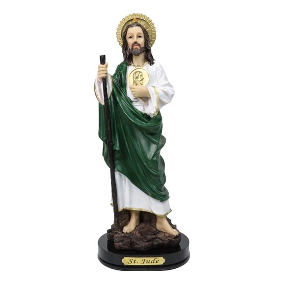 Catholic Apostle Saint Jude Thaddeus On Holy Spirit Fire Figurine With Base 12"H