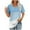 Light Blue, variant on Ashirexll Shirts for Women, Womens Short Sleeve Tops, Women's Fashion Printed Blouses Short Sleeve T-shirt Round Neck