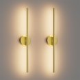 thumbnail image 1 of Lámpara de pared Coinmit Gold, 71 cm, juego de 2 LED 3000 K, giratoria 360°, 1 of 7