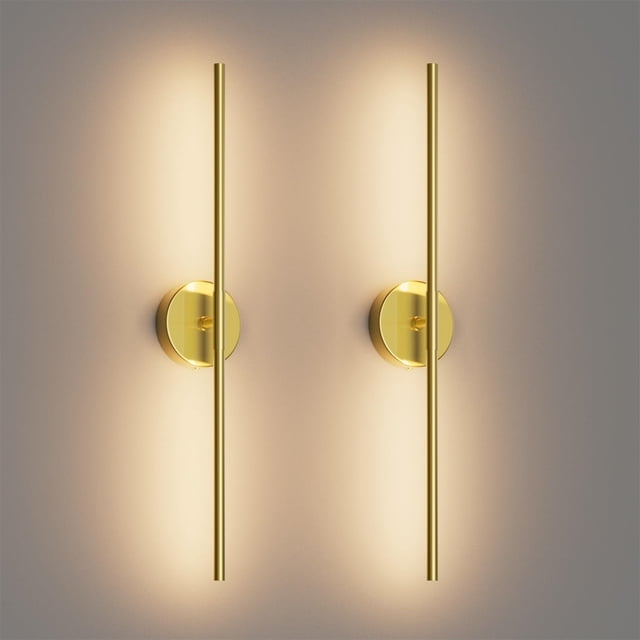 Lámpara de pared Coinmit Gold, 71 cm, juego de 2 LED 3000 K, giratoria 360°