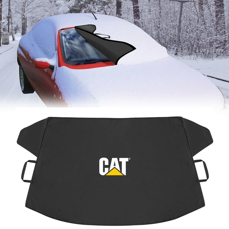 Caterpillar Frost Guard Winter Windshield Snow Cover Shield for Car Truck  SUV Van, Universal Size, Heavy Duty Material, Black