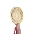 thumbnail image 5 of Juego de dos juegos de 6 medallas de metal - Medalla del ganador - Medalla de competición infantil - Medalla de cobre bañada en plata con cinta y borde circular 3 medallas de metal - Medalla del ganad, 5 of 5
