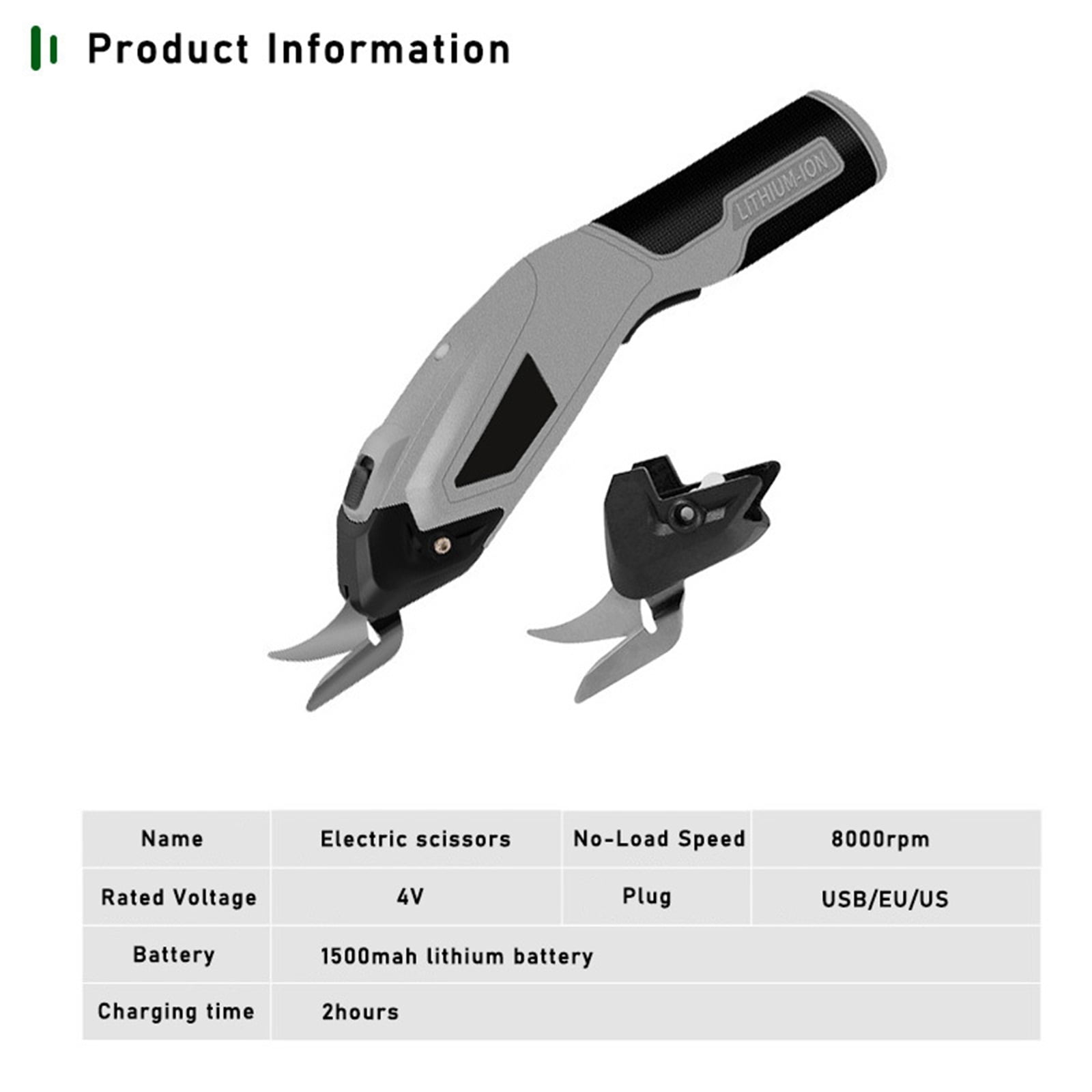 Electric Scissors electric cutting Tool Sewing Wireless Fabric Sewing Handheld Scissors for Fabric Paper Cardboard USB Charge - Multi-Animal Use