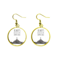 thumbnail image 1 of Creo imposible negro blanco citar Ear Dangle Golden Drop Earring Jewelry Mujer Unbranded M, 1 of 3