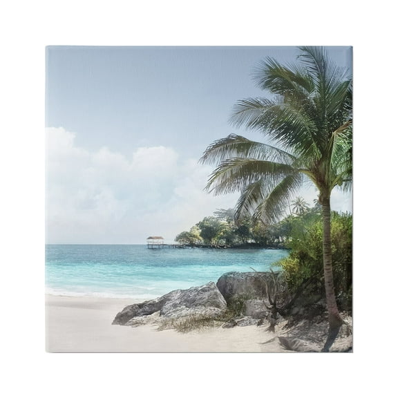 Stupell Industries Tropical Paradise Scenery Nature Photography Gallery Wrapped Canvas Art Print Wall Art, 36 x 36