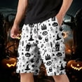 thumbnail image 2 of GrmtClth Men's Halloween print shorts Spooky Pumpkin Daily Short Pants Zipper Utility Cargo Shorts Lightweight Summer Fun Outdoor Clothing Khaki 3XL, 2 of 5