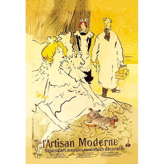 L' Artisan Moderne Museum quality giclee print canvas wrap(20" x 30")