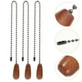 thumbnail image 6 of TABLZONE Wooden Ceiling Fan Pull Chain Extenders, Multi-Color Beaded Pendant, 5 Pieces Hanging Accessories, 6 of 7