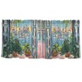 thumbnail image 7 of Yayeee Kitchen Curtains Set of 2 Light Filtering 57"x36" Over Sink Window Panels, Blue Sea Boat, 7 of 7