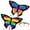 Multicolor, variant on TOY Life Butterfly Kite for Kids, 2 Pack Easy to Fly Large Kites for Kids and Adults, Easy to Fly Big Beach Kites for Kids Age 4-8-12, Idea Gift for Children Outdoor Game Activities Beach Trip