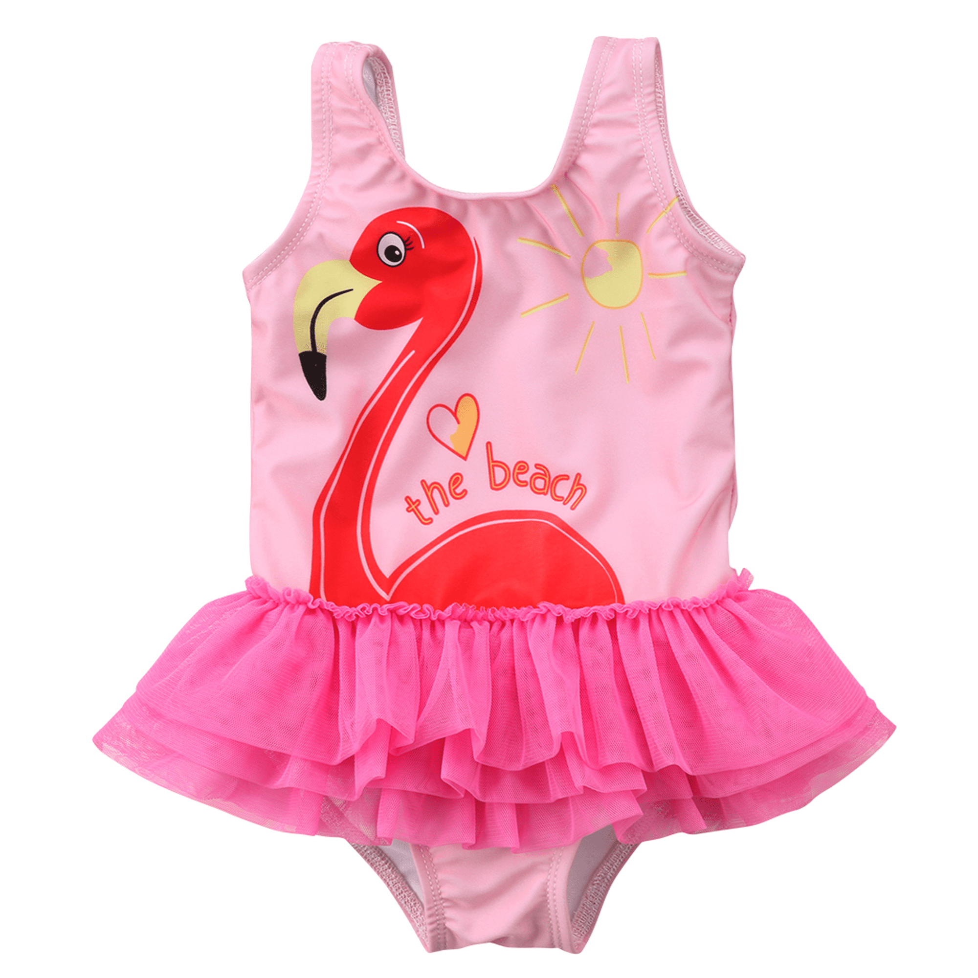 Bagilaanoe - Kids Baby Girl Ruffled Flamingo Print Bikini Beach ...