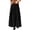 Black, variant on QHFBli Women's Corduroy Maxi Skirt Elastic High Waist Drawstring Tie Front A-Line Pleated Long Skirt with Pockets