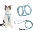 thumbnail image 1 of Cat Harness Leash Adjustable Harness and 145CM Rope Leash for Cat Safety Walking(S Light Blue), 1 of 5