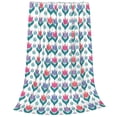 thumbnail image 2 of Pofeuu Tulips Flowers Print Ultra-Soft Micro Fleece Blanket,for Bed Or Sofa,All Season Throw Blankets Flannel Blanket-60"x50", 2 of 7