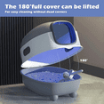thumbnail image 4 of Closed cat litter box, splash proof, odor isolation, dual-purpose, foldable design, can accommodate cats weighing less t, 4 of 14