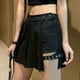 thumbnail image 2 of Minifalda con cremallera y volantes de cintura alta para mujer - Falda corta informal y sexy de poliéster - Lavable a mano, se ajusta a la talla real - S-L, 2 of 6