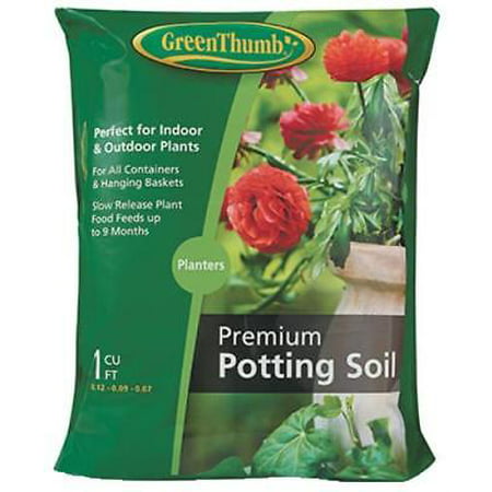 Green Thumb 1 CUFT Premium Potting Soil Contains Canadian Sphagnum Peat