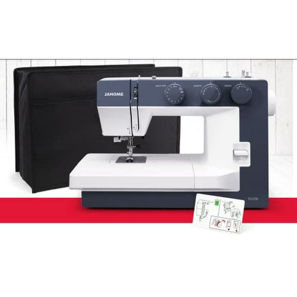 Janome 1522BL: Sewing Machine: 22 stitches including 1-Step Buttonhole, Easy Auto Needle Threading with All Metal Hook, All Metal Bobbin Case, All metal Shuttle, Cast Aluminium Frame