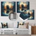 thumbnail image 4 of Designart "Lensflare and Double Exposure Transforming a Bear I" Landscapes Metal Art Living Room, 4 of 5