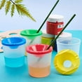 thumbnail image 4 of 20 Pcs No Spill Plastic Paint Cups 4 Assorted Colors Palette Cups with Lids Art Supply for Paint School Classroom DIY, 4 of 7