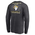 thumbnail image 3 of Men's Fanatics Charcoal Los Angeles Rams Super Bowl LVI Champions Big & Tall Signature Roster Long Sleeve T-Shirt, 3 of 5